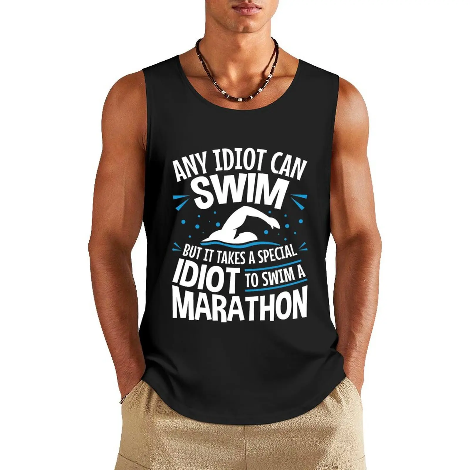 

Long Distance Swimmer Open Water Swimming Tank Top t shirt Gym T-shirts for men Body man