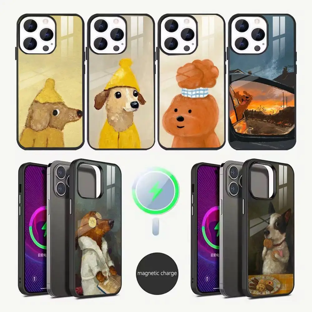 

L-lovely Dog Phone Case For iPhone17,16,15,14,13,12,11,Pro,Max,Plus,,SE4,Magnetic Charging Compatible