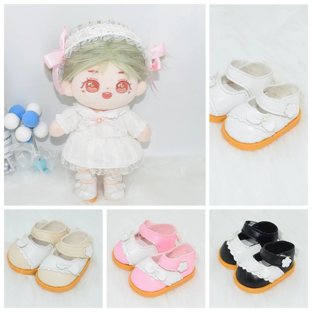 4 Colors 5cm Doll Shoes Handmade Toy Shoes PU Leather Shoes Suit For 14.5 Inches Doll Clothing Toys Baby Gifts Doll Accessory