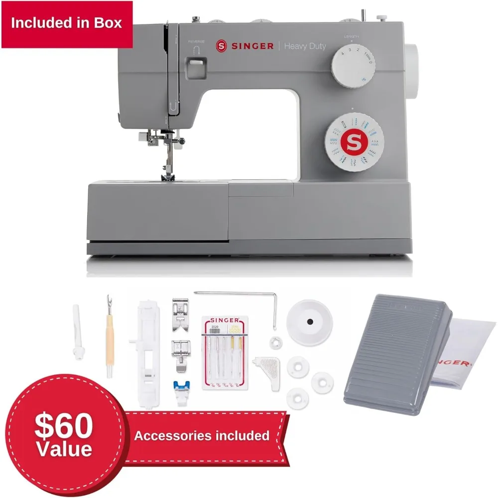 4423 Heavy Duty Sewing Machine With Included Accessory Kit, 97 Stitch Applications, Simple, Easy To Use & Great for Beginners