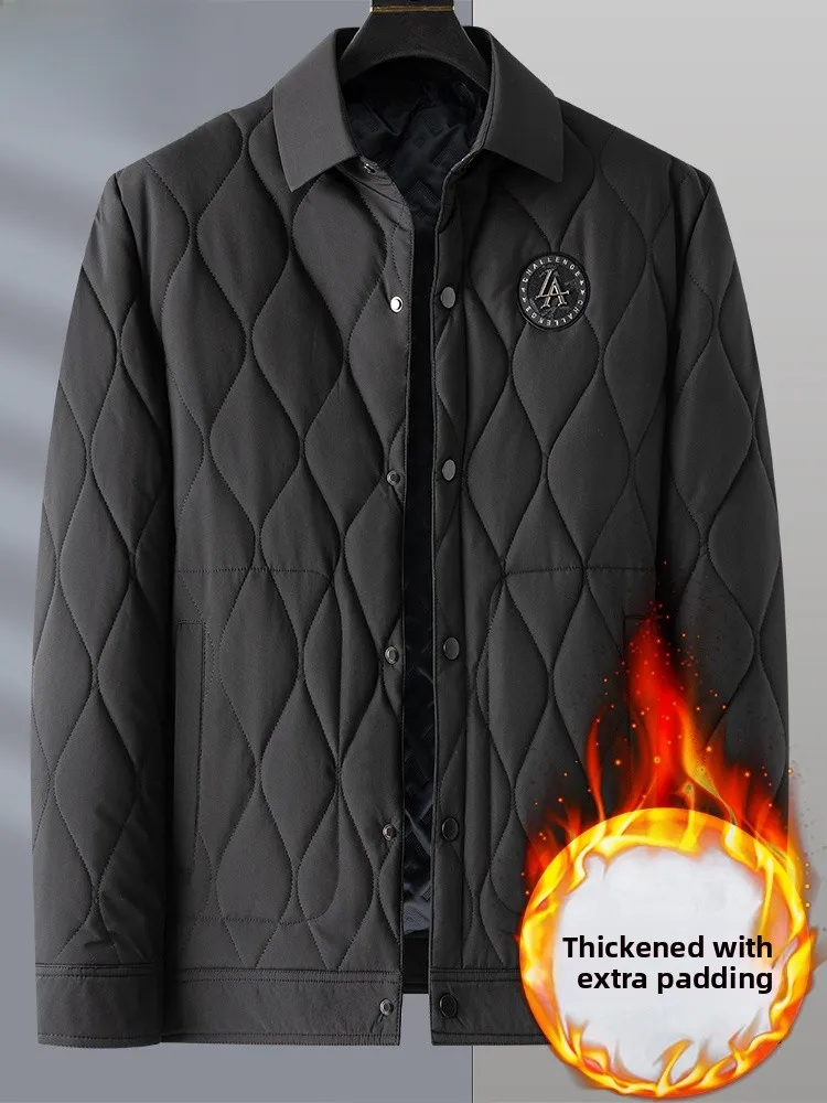 

Men's Loose Fit Thiened Cotton Jaet Large Size Casual Warm Outerwear Polyester Fiber Fillings Autumn Winter Coat