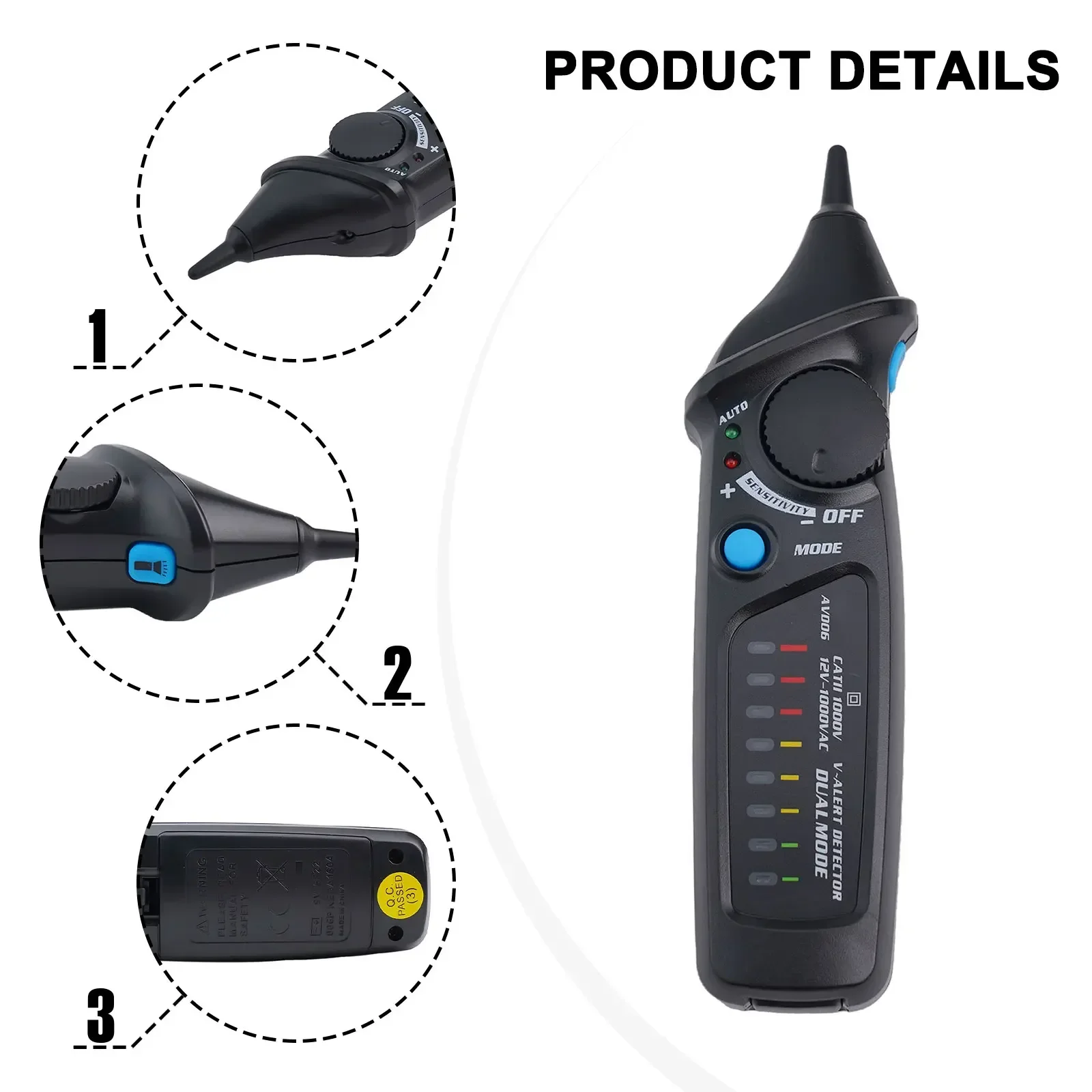 

Двухрежимная электроскопическая ручка, умный бесконтактный электрический тест, индукционная ручка, фонарик, частота, светодиодный фонарик, освещение