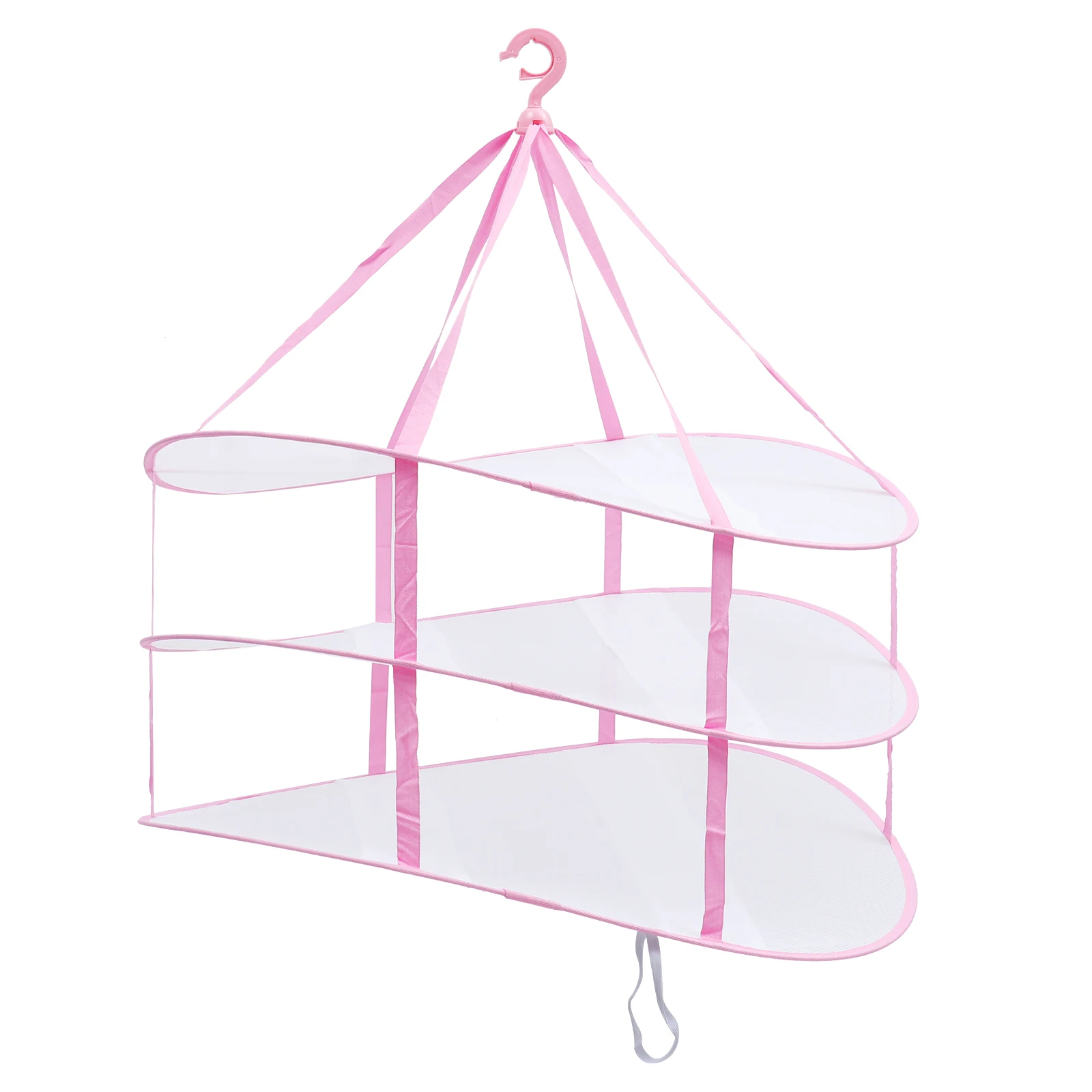 

3 Tier Drying Basket Mesh Hanging Rack Laundry Clothes Breathable Nylon Sturdy Lightweight Outdoor Indoor Travel Foldable