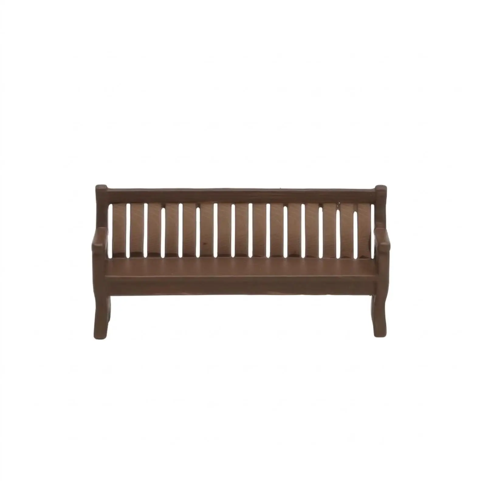 Miniature Park Bench 1/64 Scale Park Bench Model Furniture Wood-Look Slatted for Hobbyists, Dioramas, Tabletop Displays