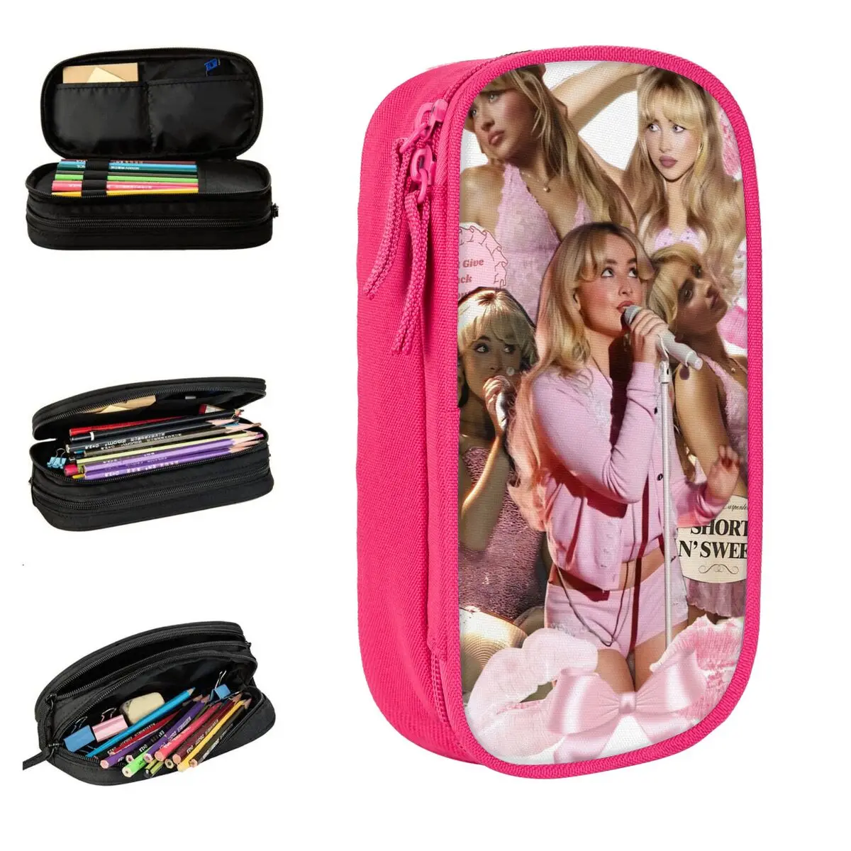 

Sabrina Carpenter пенал классическая сумка для ручек студенческая большая вместимость школьные принадлежности пеналы на молнии