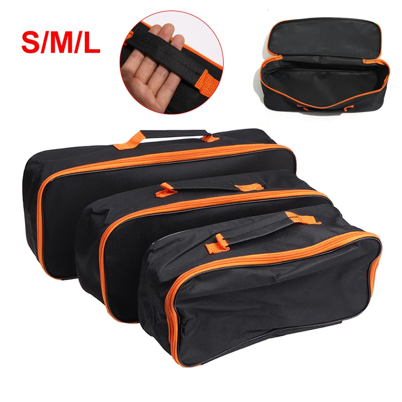 Oxford Cloth Car Vacuum Cleaner Bag Zipper Closure Cleaner Tools Storage Case With Handle Sturdy Durable Car Tool Pouch