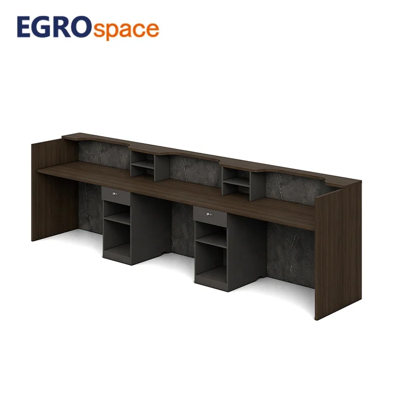 

High Quality Person Wood Modern Style Beauty Office Reception Desk