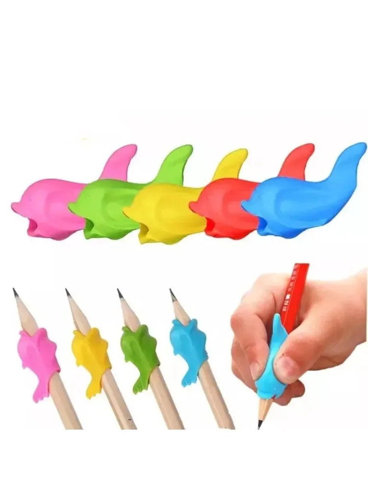 Porte-stylo en Silicone, 10 pièces, dispositif de Correction d'écriture pour enfants, aide à l'apprentissage, papeterie