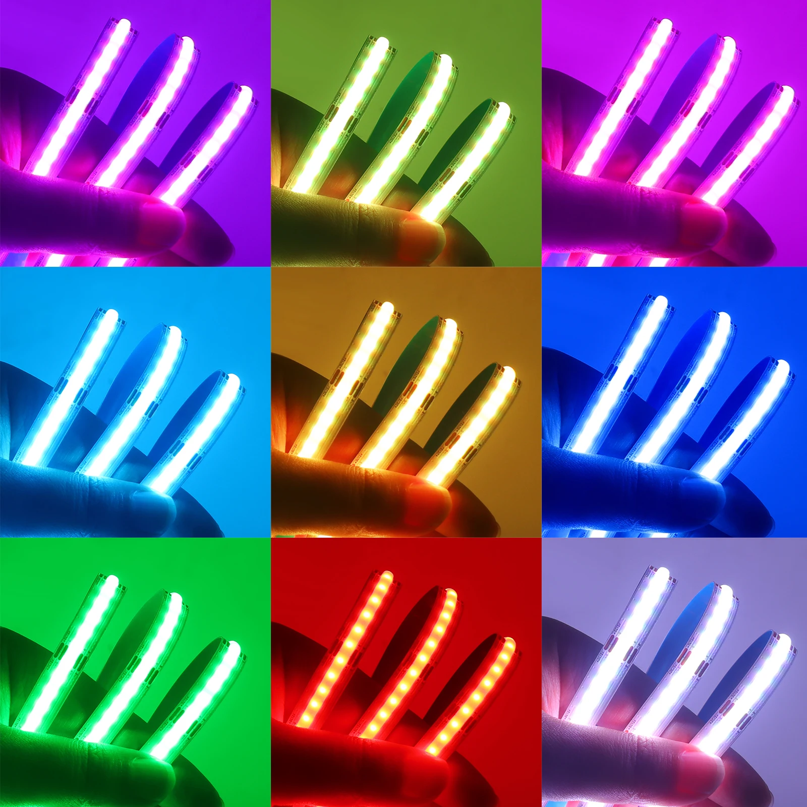 RGB RGBW RGBWW RGBCCT COB LED Strip 12V 24V 840 784LEDs/M Flexible High Bright Dotless Led Tape Diode Flexible Ribbon