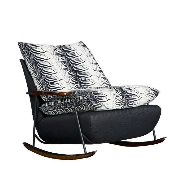 

Retro designer high-end solid wood, sedentary and comfortable, can lie down and shake