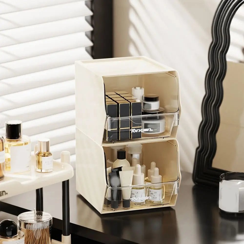 Multifunctional Wall-Mounted Tea Bag Storage Box Stackable Plastic Instant Coffee Rack Dustproof Desktop Storage Box Office