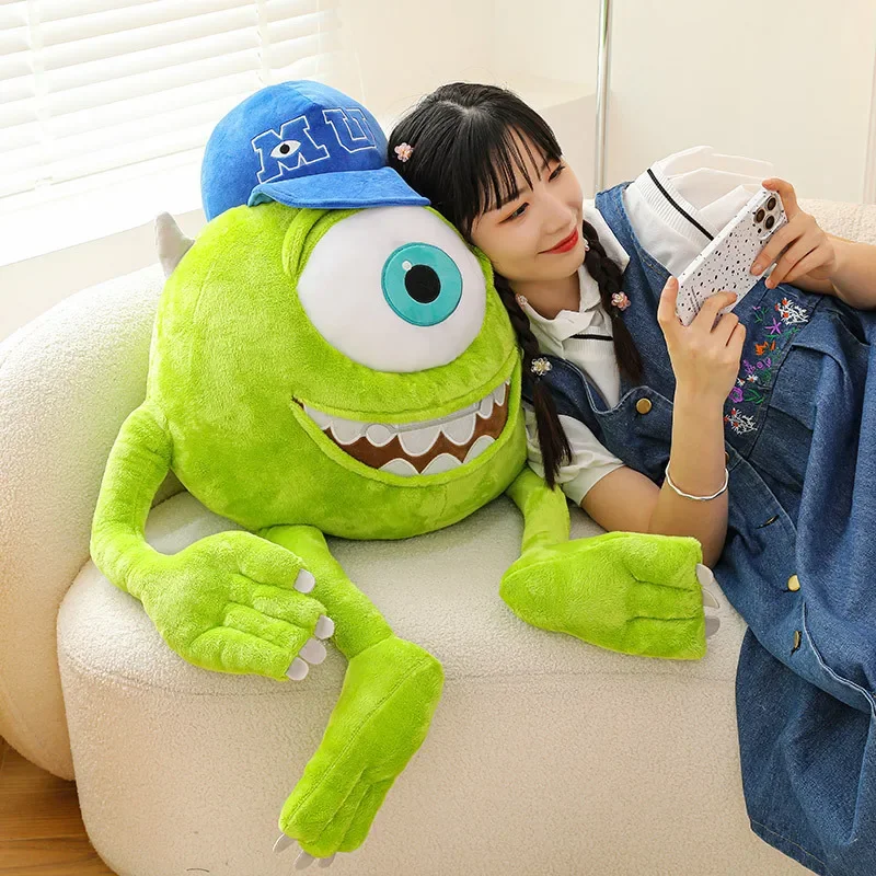

Disney 80cm Monster University Electric Power Company Mike Wears Hat Big Eyed Doll Long Legs Big Eyed Plush Toy Movie Peripheral