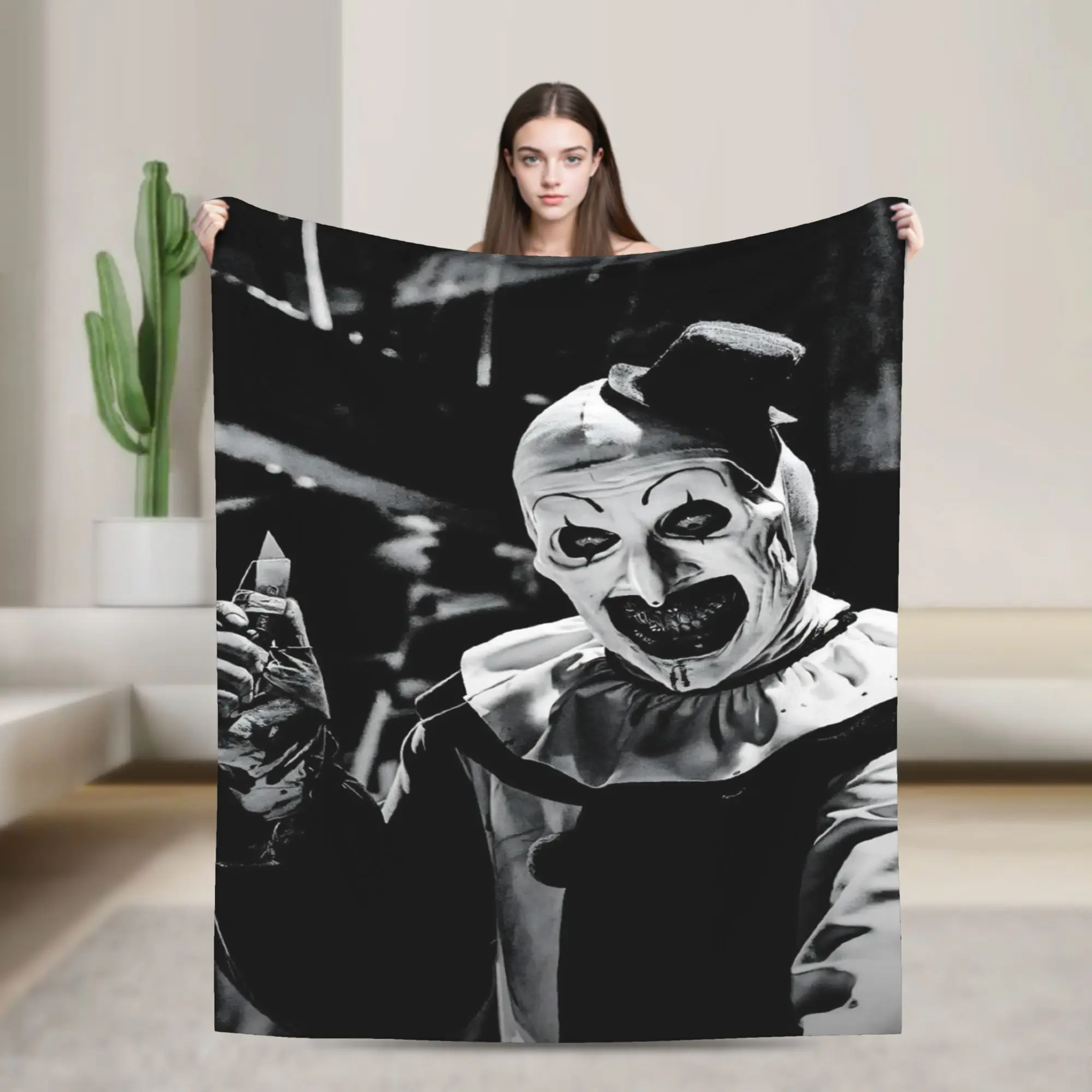 Terrifier Blankets Horror Movie Flannel Funny Breathable Throw Blanket for Home  Winter