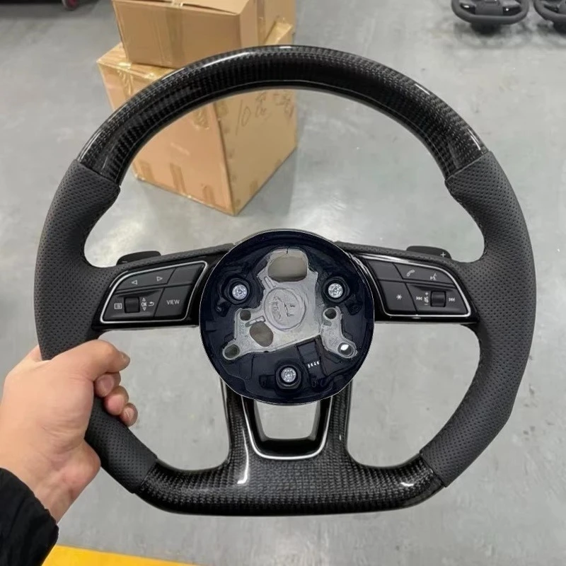 

A3 A4 A5 A6 A7 Q3 Q5 Q7 Carbon Fiber Steering Wheel Full Hole Steering Wheel Flat Bottom Steering Wheel Promotion