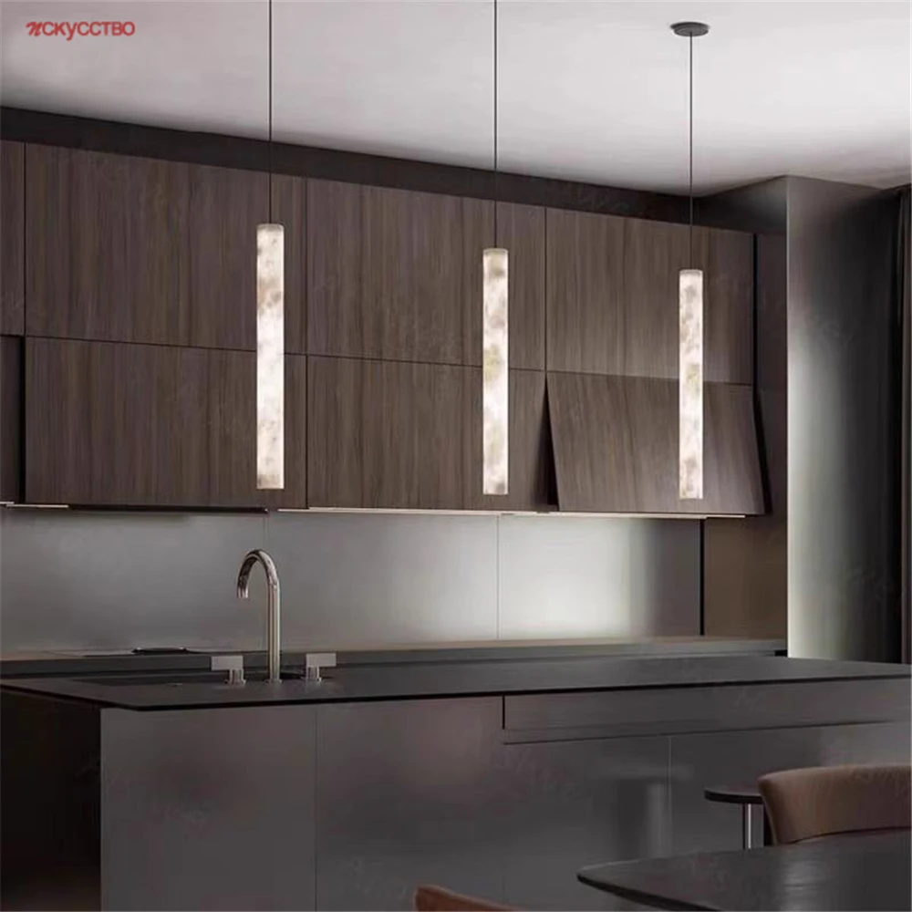 Nordic Marble Advanced Feeling Led Pendant Lights Luxury Hotel Villa Clothing Store Loft Decor Indoor Hanging Lamp Luminaire