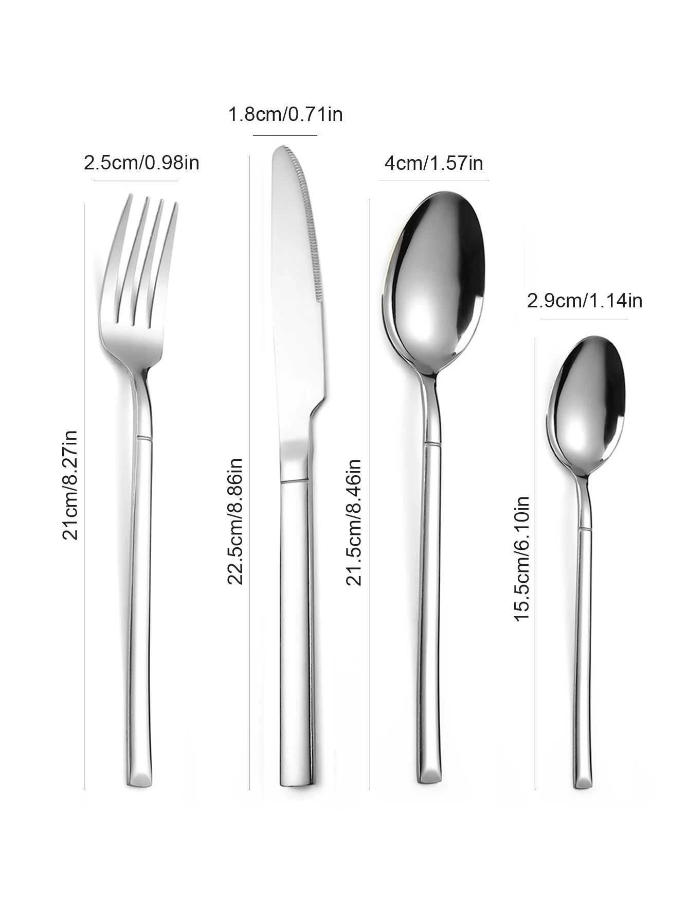 4pc The knight stainless steel tableware steak knife dessert fork spoon