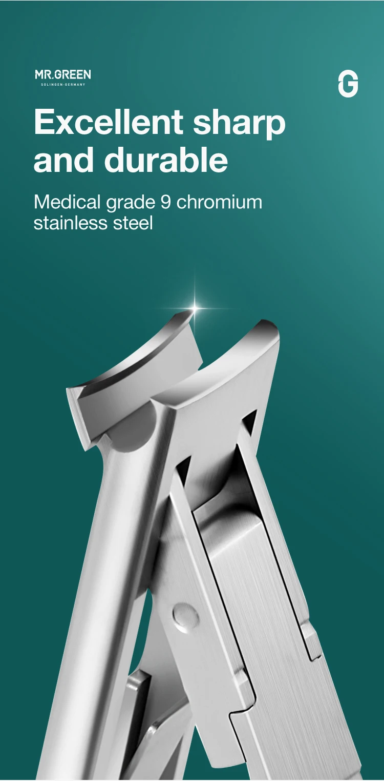 MR.GREEN Ultra Thin Nail Clippers German Precision Manufacturing Technology Nail Cutters With Cow Leather Cover Superior Texture