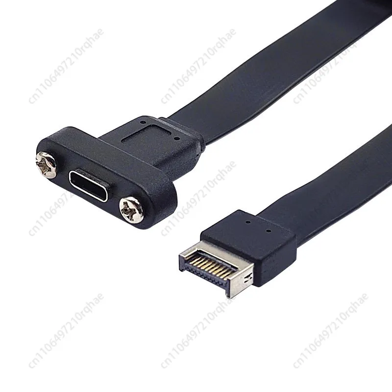 

Кабель-адаптер USB3.2 Type-E A-KEY на Type-C с отверстием для крепления, 10 Гбит/с, короткий плоский, для передачи данных