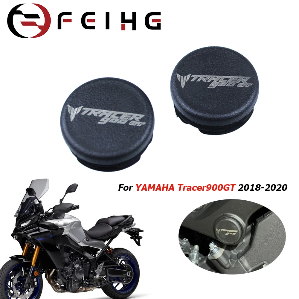 2PCS Chassis Plugs For YAMAHA Tracer 900GT Tracer900 GT 2018 2019 2020 Motorcycle Frame Hole Cover Caps Plug Frame Cap