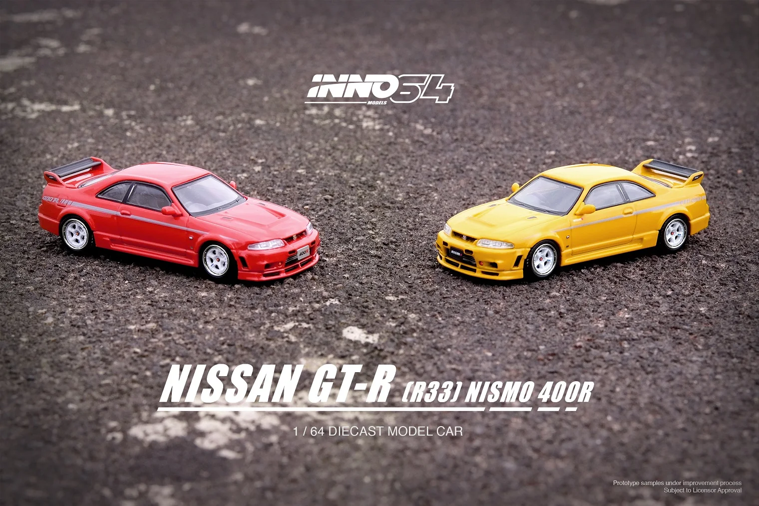 Inno-gtrダイキャストカーモデル、1: 64スカイライン、r33