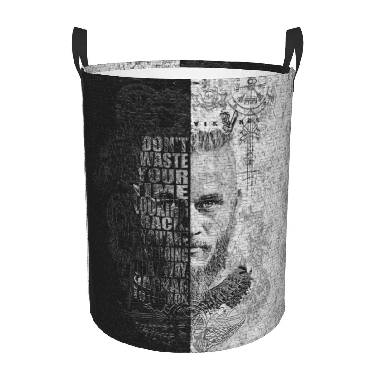 Vikings Quotes By Ragnar Lothbrok Laundry Basket Collapsible Clothing Storage Bin Norse Valhalla Warrior Baby Hamper