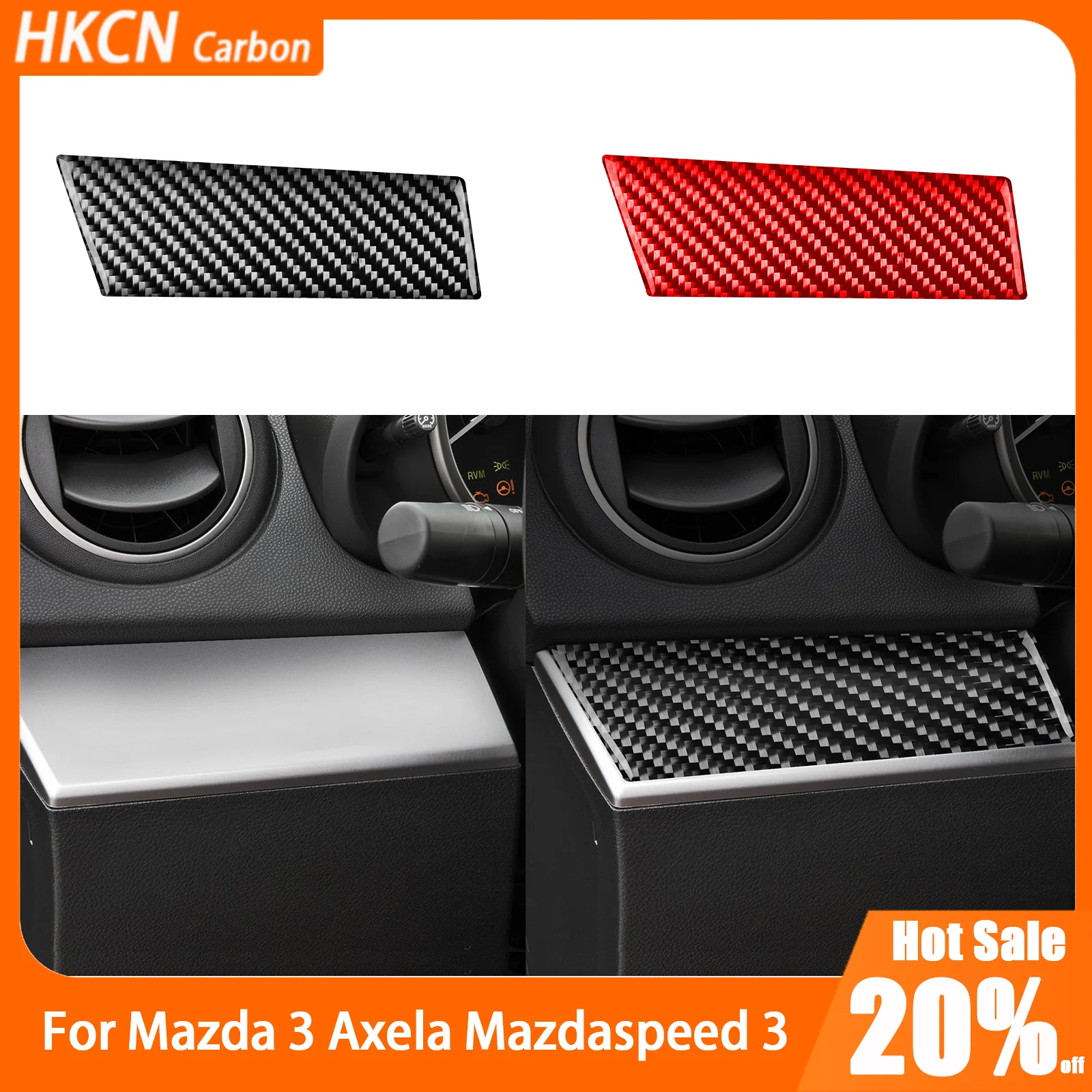 

For Mazda 3 Axela Mazdaspeed 3 2010—2013 Carbon Fiber Steering Wheel Left Side Panel Car Accessories Interior Cover Trim Sticker