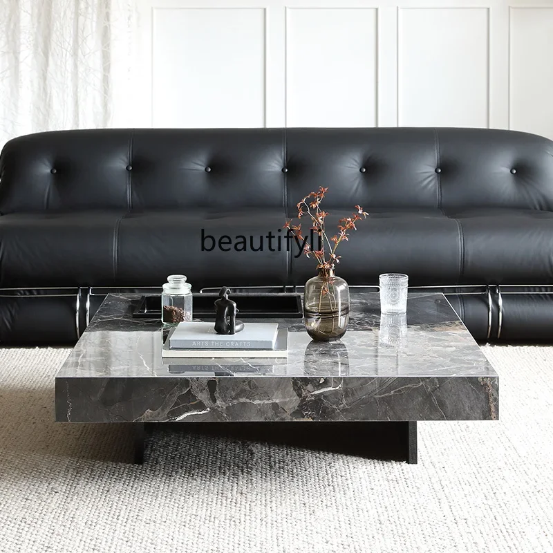 

Simple modern rock slab coffee table living room household small apartment modern simple marble square