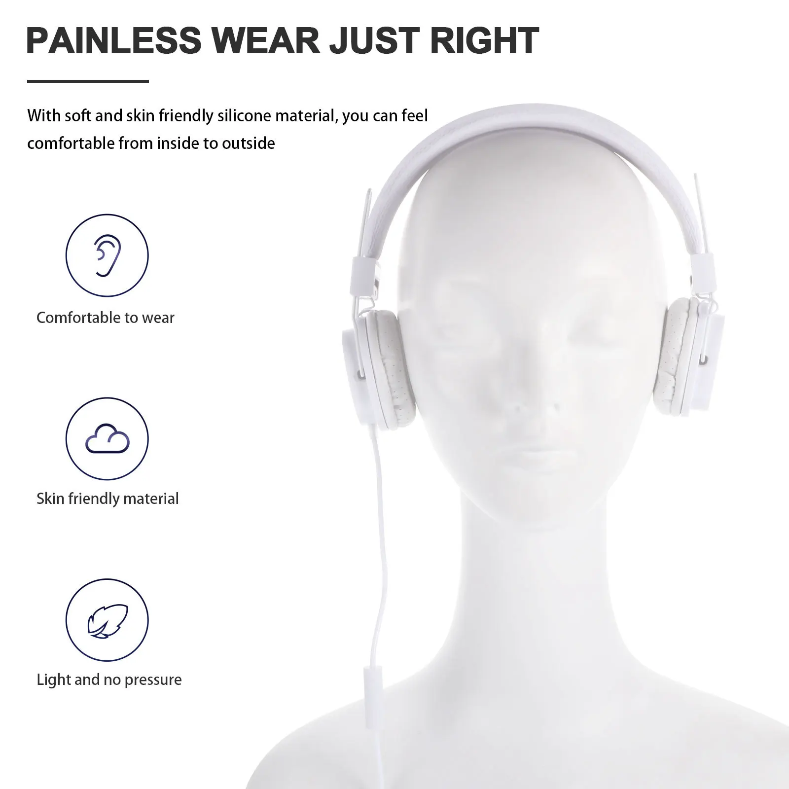 سماعة ألعاب سلكية، صوت ستيريو، راحة فوق الأذن لألعاب الكمبيوتر، استخدام سماعة أذن طويلة الارتداء #1