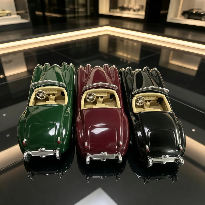 1:32 Scale Classic Retro Convertible Alloy Car Model, vintage Sports Car Metal Casting Toy, vintage Sports Car Metal Casting Toy