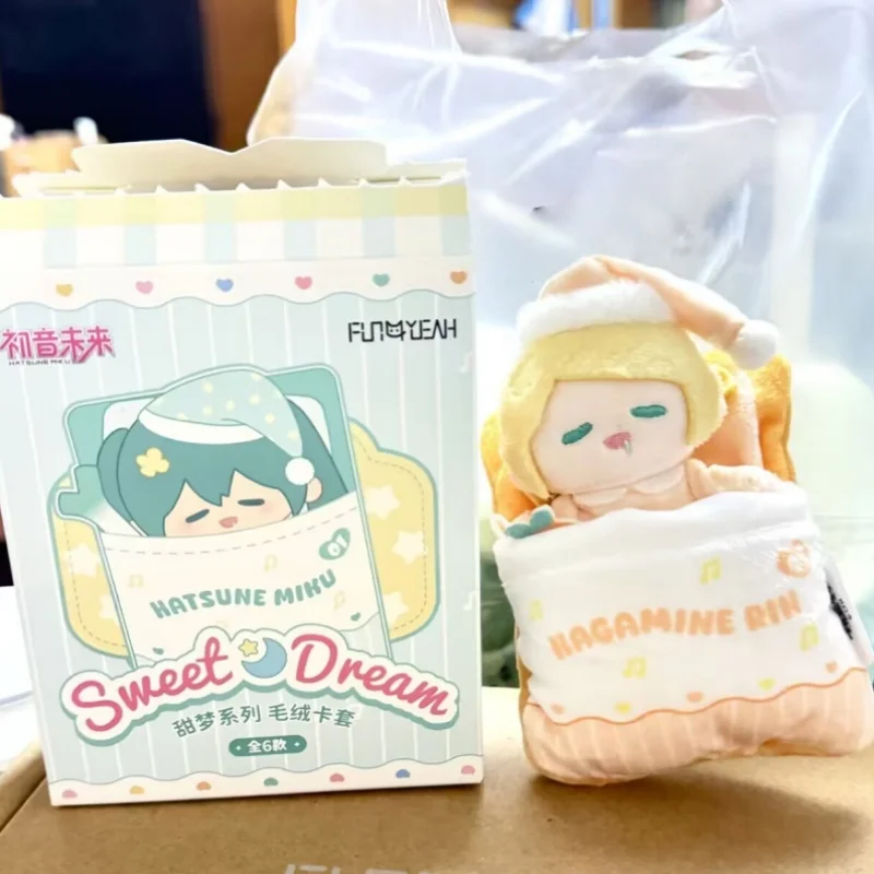 本物の初音ミク-スイートドリームシリーズ-ぬいぐるみペンダント-ブラインドボックス-コレクタブルアニメ玩具-ルカ、リン、レン、メイコ、カイトが登場