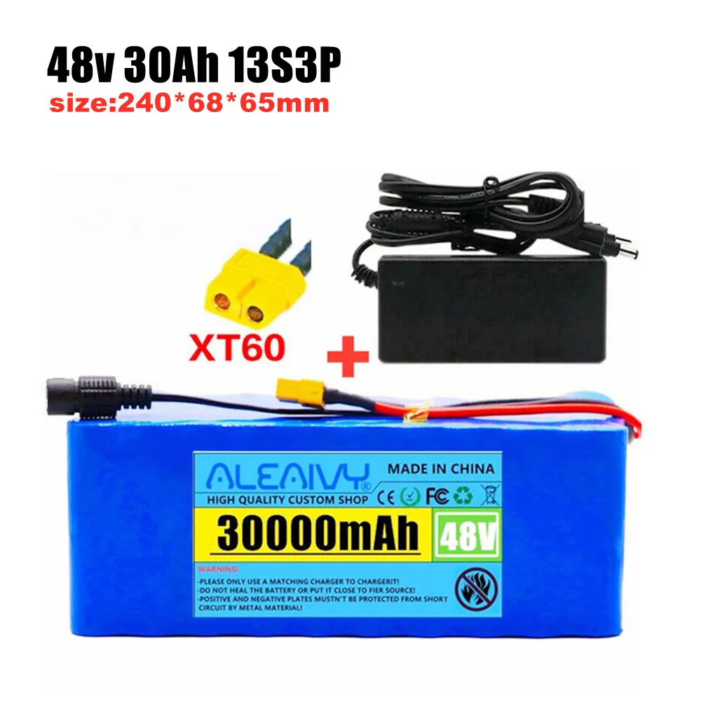 

48v 30Ah Lithium Ion Battery 30000mAh 1000w Lithium Ion Battery Pack for 54.6v E-bike Electric Bicycle Scooter with BMS +Charger