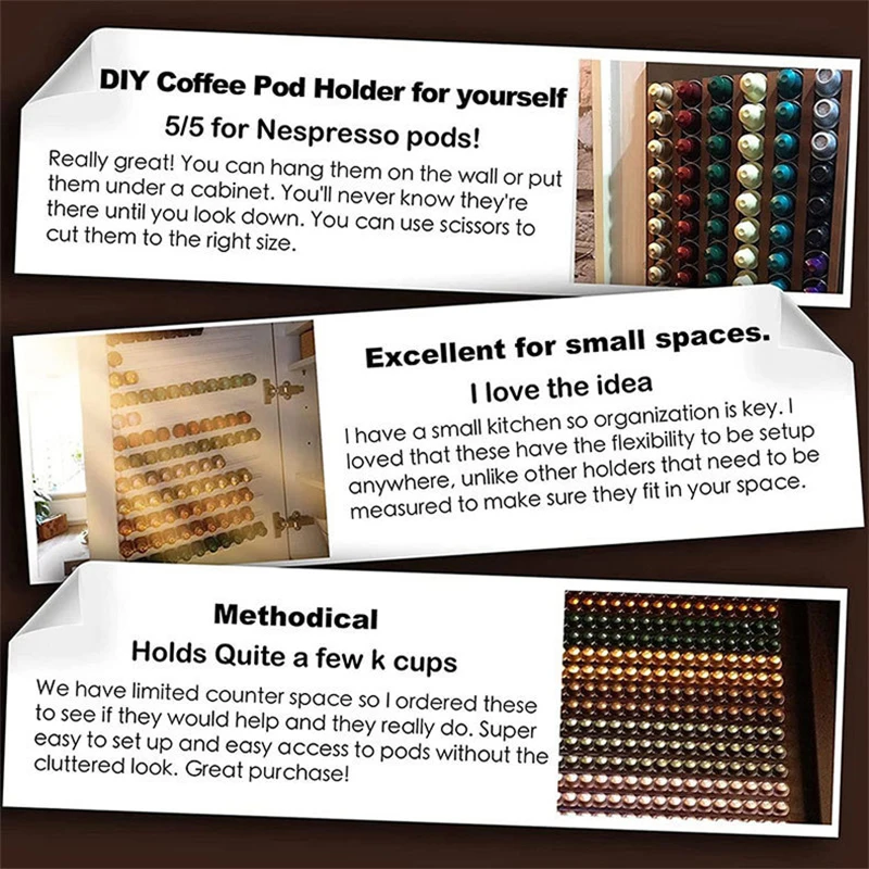 K-Cup Nespresso Dolce Gusto Vertuoline Coffee Capsule Holder For Any Coffee Pods Cafe Pods Shelf Capsule Storage Racks