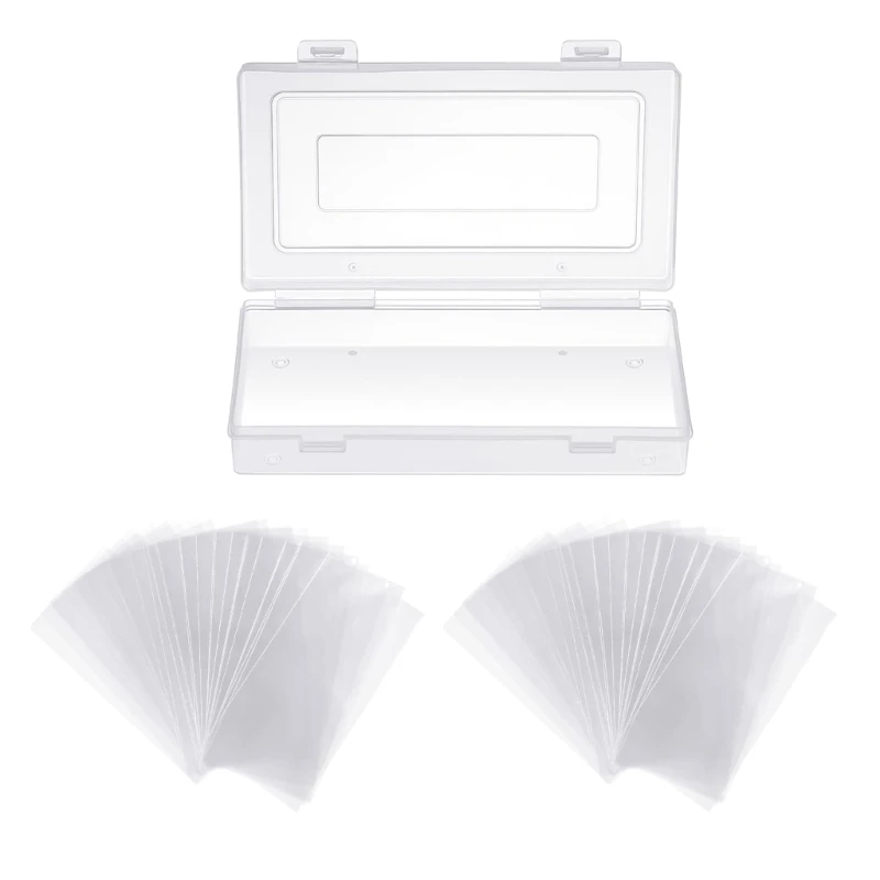 100pcs Paper Money Sleeves In A Clear Display Case For Currency Collection E74B