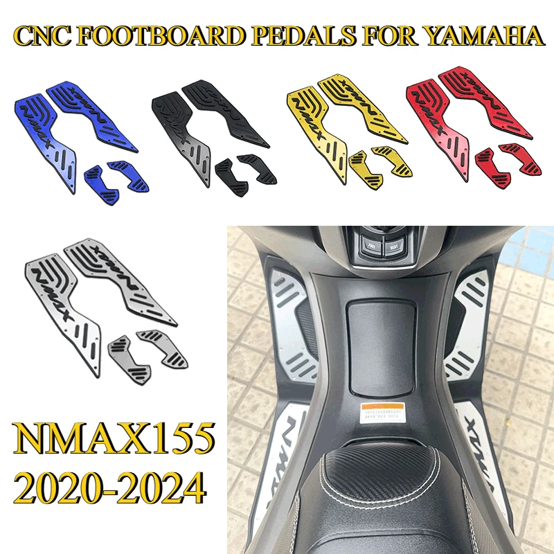 

Motorcycle Footboard Steps Footrests Foot Pads Pedals Anti Slip Footpads Plate For Yamaha NMAX125 NMAX155 NMAX 125 155 2020-2024