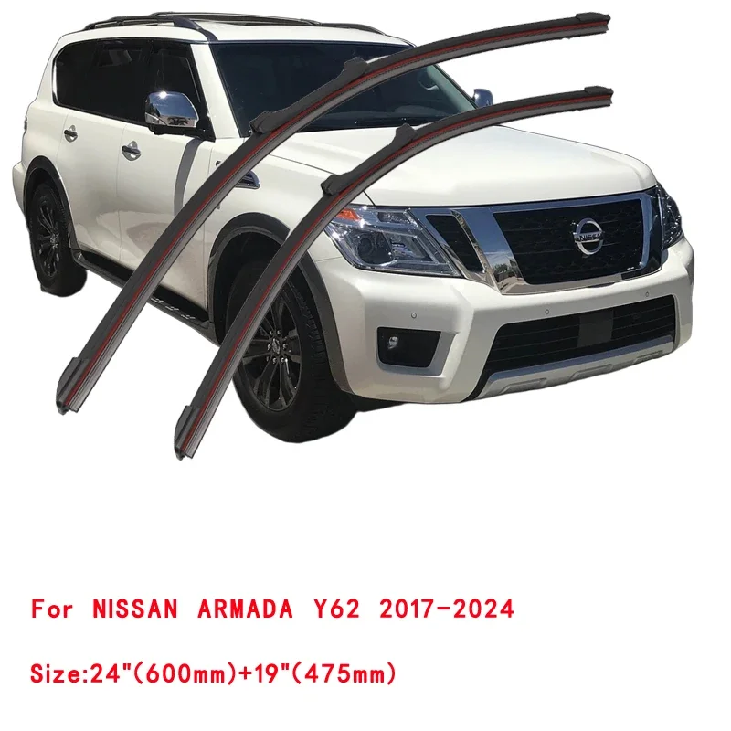 

For NISSAN ARMADA TA60 Y62 2004-2024 Car Windshield Wiper Blade Front Windscreen Brushes Accessories Cleaning Replacement Parts