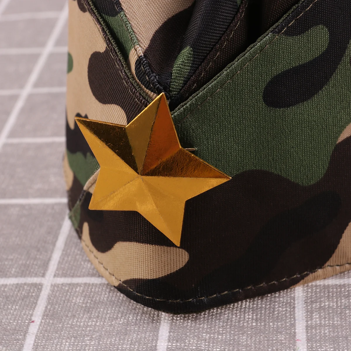 

1Pcs Camouflage Canvas Beret Military Stage Performance Hat Vintage Style Lightweight Stylish Sailor Dance Square Party Hat