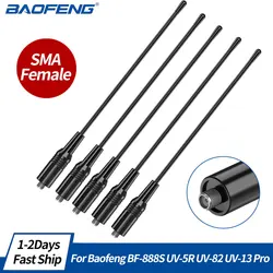 Baofeng NA-701 UHF VHF SMA 암 유연한 안테나 듀얼 밴드, Baofeng BF-888S UV-5R UV-82 양방향 라디오용, 144 Mhz, 430Mhz