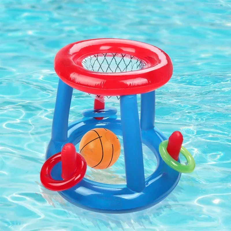 Accesorios de playa para piscina al aire libre, juego de férula de lanzamiento de anillo inflable, juguetes de piscina flotantes, diversión de