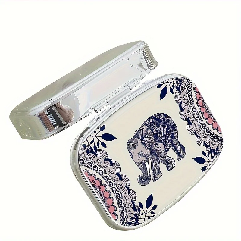 Portable Medicine Box in The Shape of An Elephant - 2 Travel Medicine Boxes with Safety Closure - Compact Medicine Box