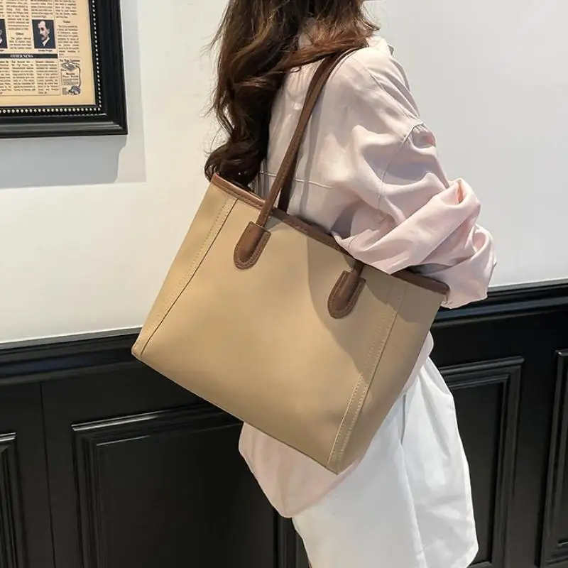 Damen Große Kapazität Pendler-Tragetasche PU-Leder Vielseitige Einfache Schultertasche – Detail 3