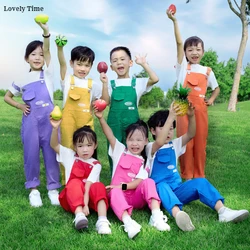 Kids Hip Hop Colorful Overalls Girls Sweet Dungaree Children Candy Color Jumpsuit Street Dance Romper Boys Streetwear Trousers