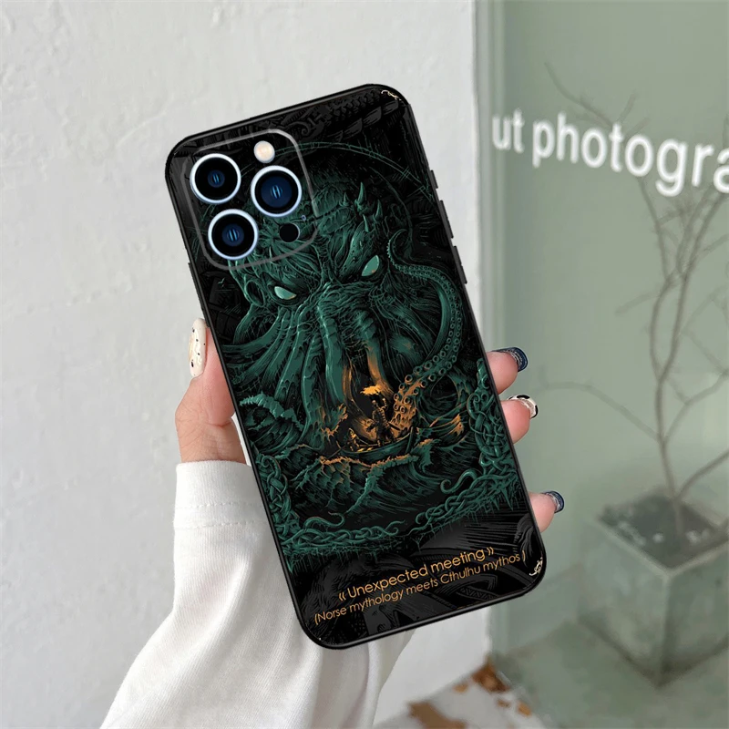 Cthulhu Mythos For iPhone 16 15 14 13 12 11 Pro Max X XS Max XR Plus Phone Case Accessories