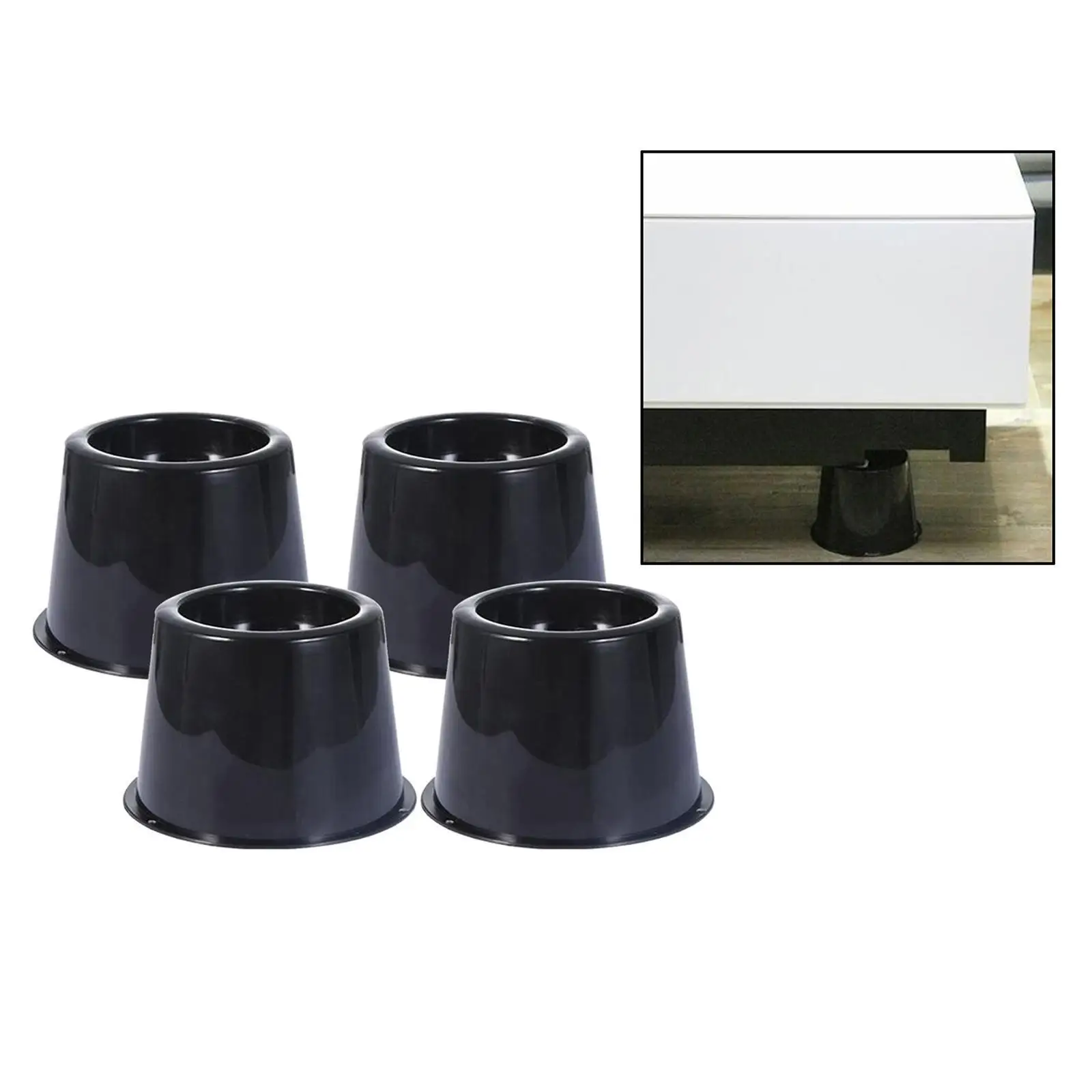 4x Furniture Non-Skid Risers Wide Application Anti-skid Bottom Durable Strong Load-bearing Capacity