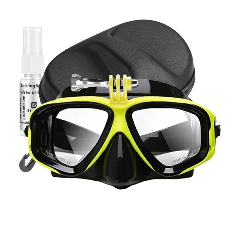 Customized Scuba Dive Myopia Diving Mask GOPRO:,Precision Eyewear,Prescription for Left & Right Eyes, Tempered Lenses, Anti-Fog