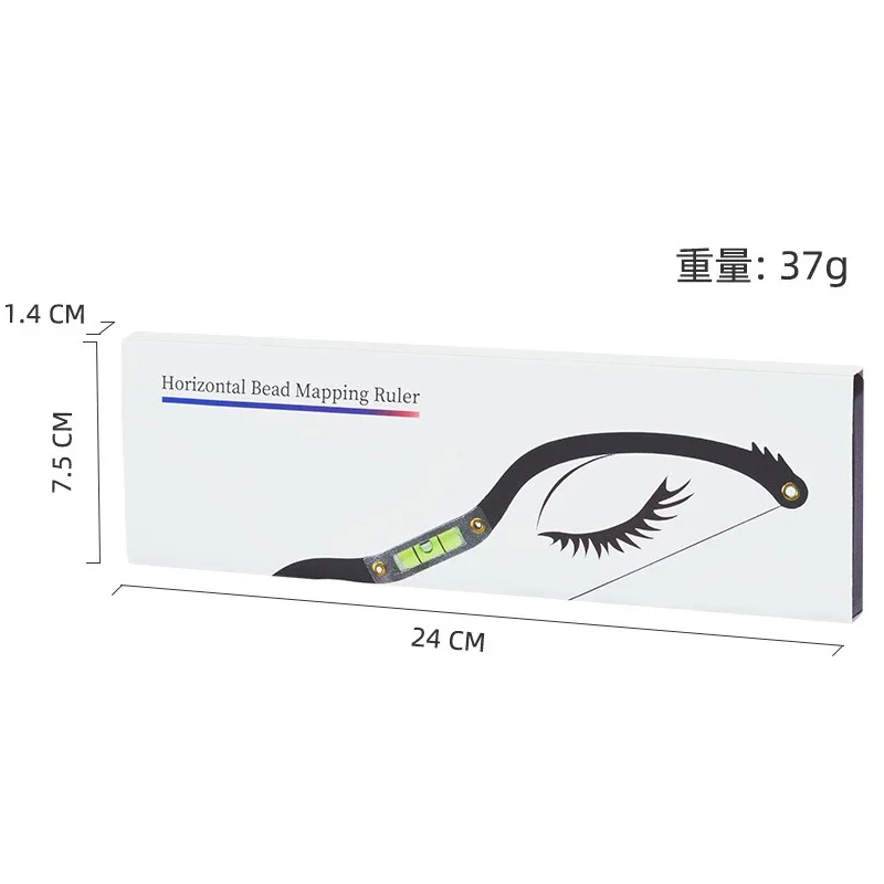 Microblading Permanent Makeup Bow and Arrow Line Ruler Black Measuring Brow String Pre Inked Tattoo PMU for Eyebrow Mapping