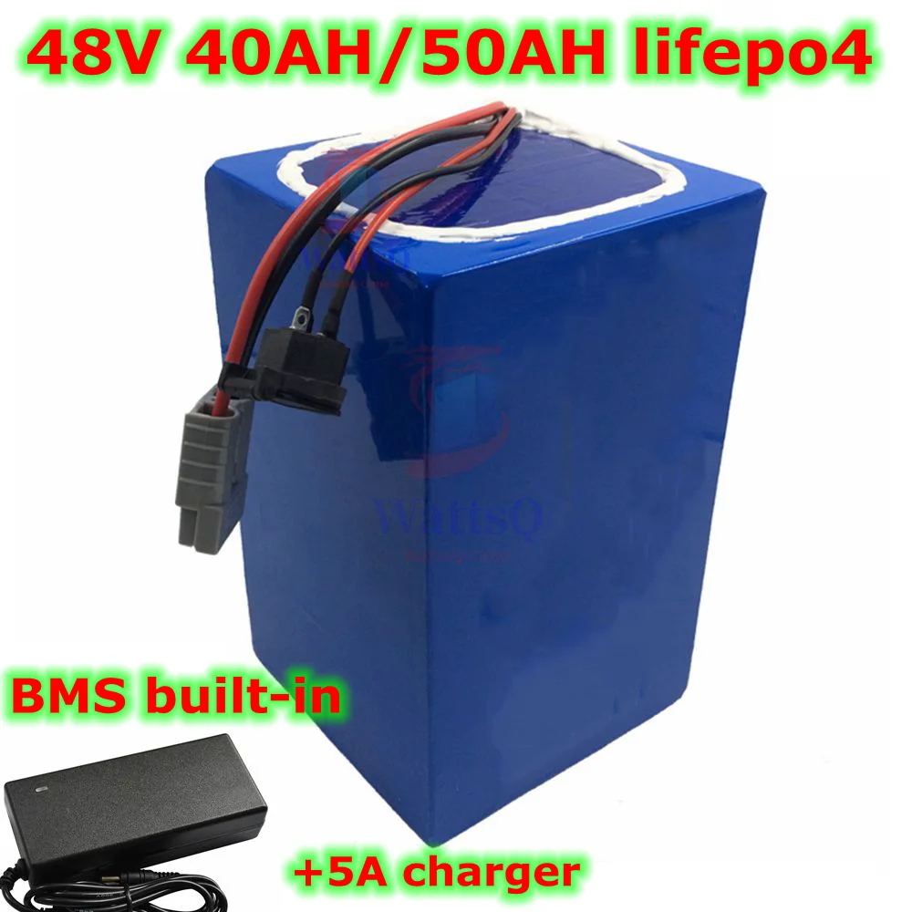 48V 40Ah 50Ah lifepo4 battery pack with built-in BMS for electric bike bicycle power tools electric scooter electric tricycles