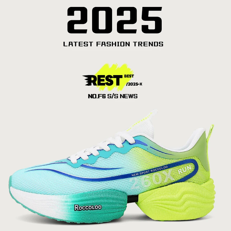 Running Shoes Carbon Board Speciality Marathon Men Sports Breathable Lightweight Women\'s Comfortable Athletic Nonskid Sneakers