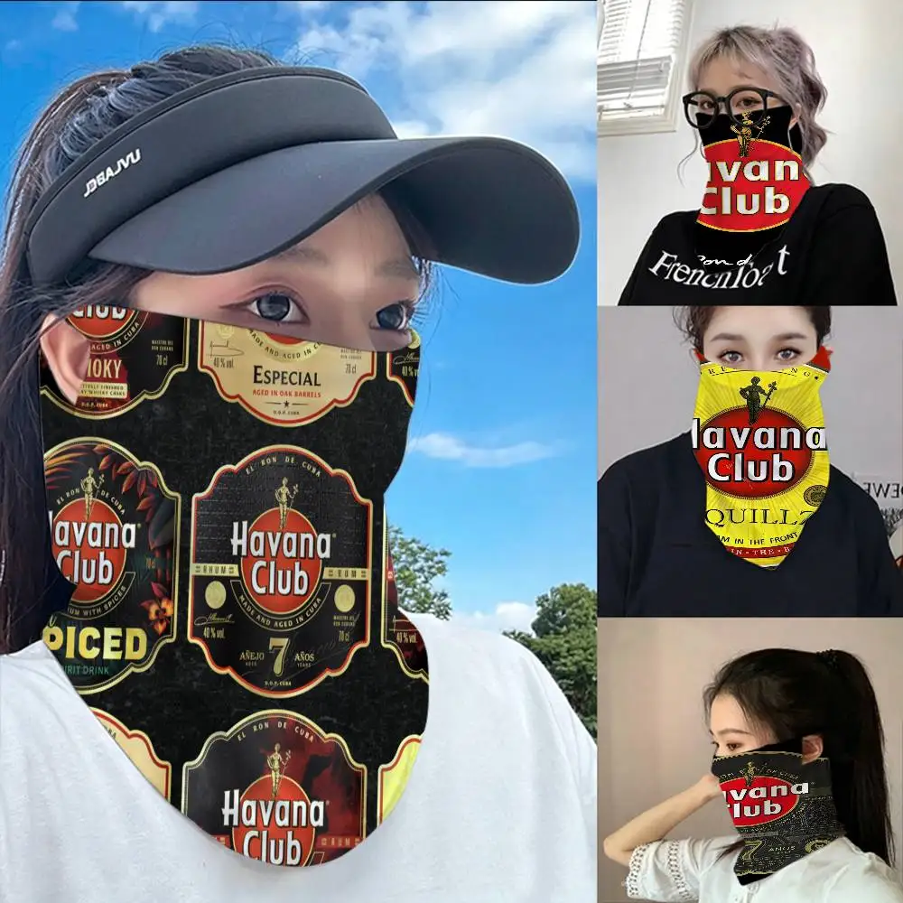 H-Havana-Club Tropical-Rum Multifunctional Tube Scarf Breathable Face Neck Cover for Mountaineering Riding Daily Use