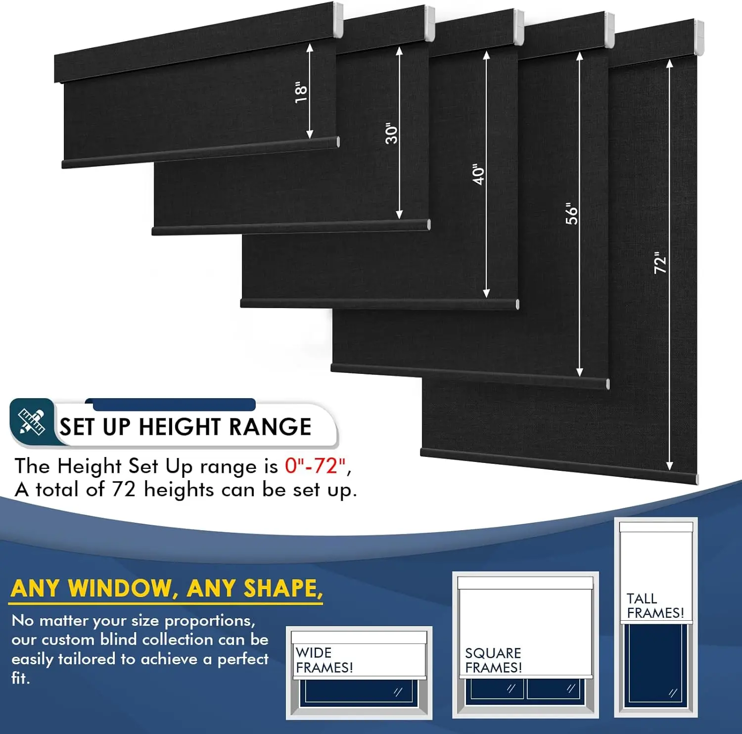 Intelligent Control New Type Of Solar Powered 100% Shading A Grade Fabric Motorized Roller Blinds For Windows