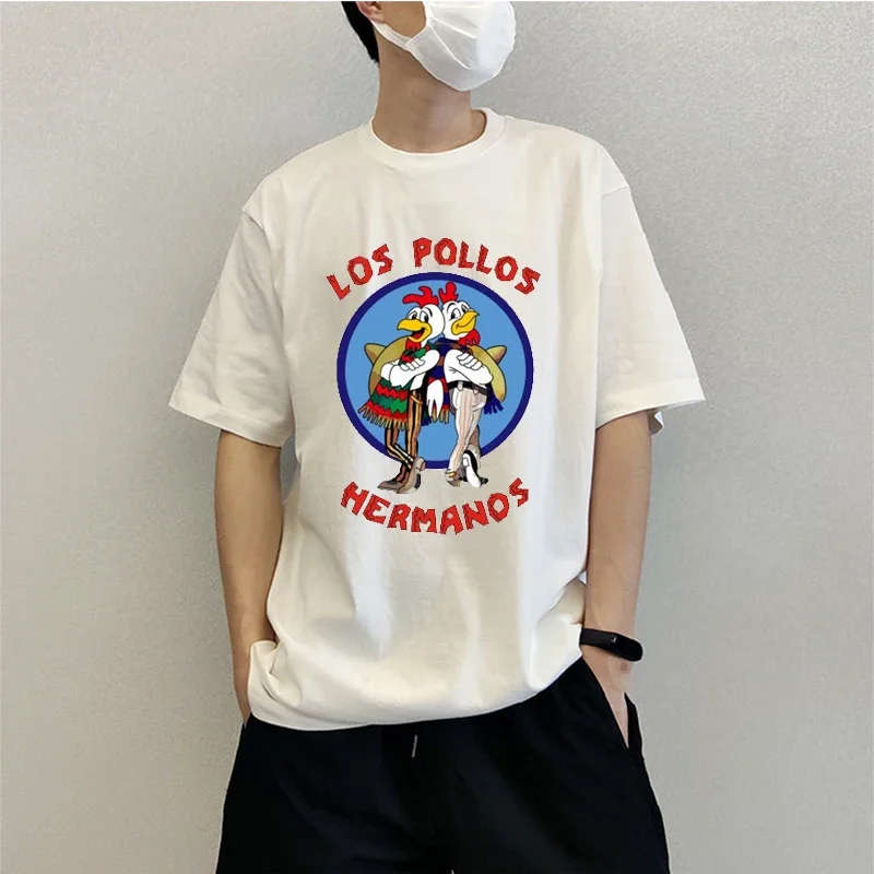 Breaking Bad LOS POLLOS HERMANOS, o Advogado Flamboyant, Uncle Fried Chicken, camiseta de manga curta, algodão para homens e mulheres, infantil